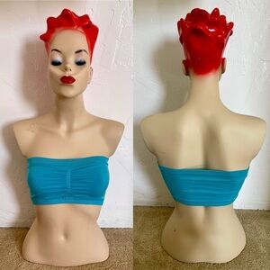 WET SEAL Bright BLUE Strapless BANDEAU Bralette TUBE TOP Size Medium